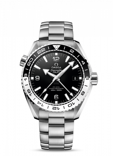 Omega Seamaster Planet Ocean 600M Co-Axial 43.5 Master Chronometer GMT Stainless Steel / Black White / Bracelet 215.30.44.22.01.001