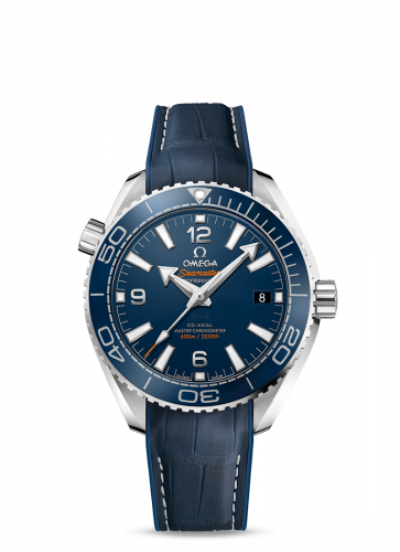 Omega Seamaster Planet Ocean 600M Co-Axial 39.5 Master Chronometer Stainless Steel / Blue / Alligator 215.33.40.20.03.001