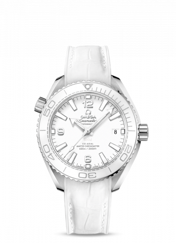 Omega Seamaster Planet Ocean 600M Co-Axial 39.5 Master Chronometer Stainless Steel / White / Alligator 215.33.40.20.04.001