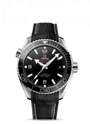 Omega Seamaster Planet Ocean 600M Co-Axial 43.5 Master Chronometer Stainless Steel / Black / Alligator 215.33.44.21.01.001