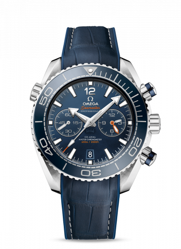 Omega Seamaster Planet Ocean 600M Co-Axial 45.5 Master Chronometer Chronograph Stainless Steel / Blue / Alligator 215.33.46.51.03.001