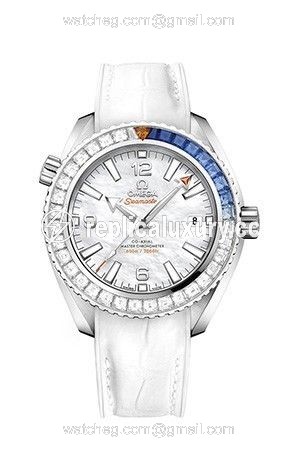 Omega Seamaster Planet Ocean 600M Co-Axial 39.5 Master Chronometer White Gold / Diamond / MOP 215.58.40.20.05.001