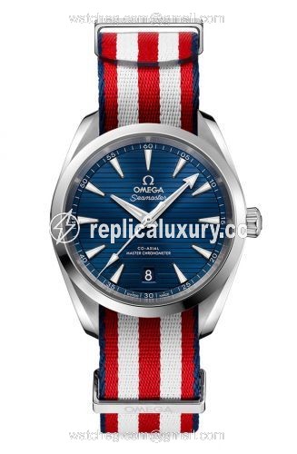 Omega Seamaster Aqua Terra 150M Master Chronometer 38 Stainless Steel / Blue / NATO / US Paralympic 220.12.38.20.03.003