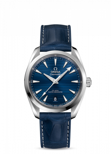 Omega Seamaster Aqua Terra 150M Master Chronometer 38 Stainless Steel / Blue / Alligator 220.13.38.20.03.001