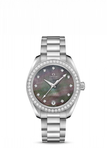 Omega Seamaster Aqua Terra 150M Master Chronometer 34 Stainless Steel / Diamond / Brown MOP / Bracelet 220.15.34.20.57.001