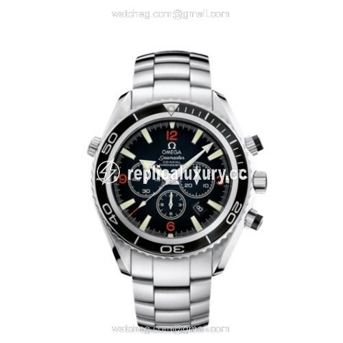 Omega Seamaster Planet Ocean 600M Co-Axial 45.5 Chronograph Stainless Steel / Orange Numerals / Bracelet 2210.51.00