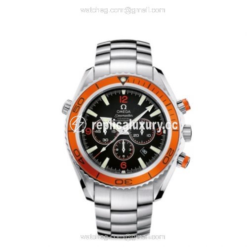 Omega Seamaster Planet Ocean 600M Co-Axial 45.5 Chronograph Stainless Steel / Orange / Bracelet 2218.50.00
