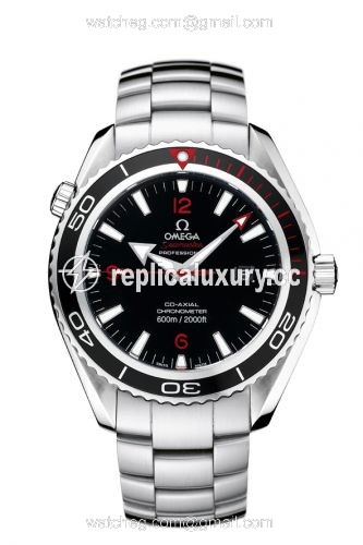 Omega Seamaster Planet Ocean 600M Co-Axial 45.5 Stainless Steel / Black / Bracelet / Product Red 222.30.46.20.01.002