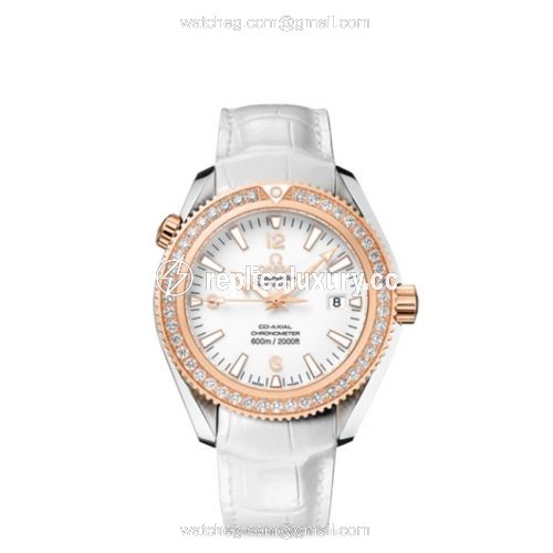 Omega Seamaster Planet Ocean 600M Co-Axial 42 Stainless Steel / Red Gold / Diamond / White / Alligator 222.28.42.20.04.001
