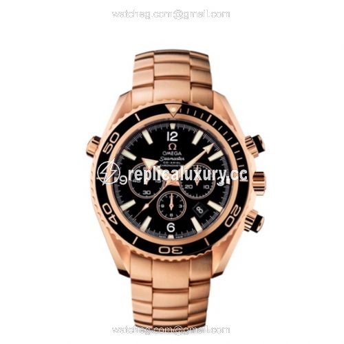 Omega Seamaster Planet Ocean 600M Co-Axial 45.5 Chronograph Red Gold / Black / Bracelet 222.60.46.50.01.001