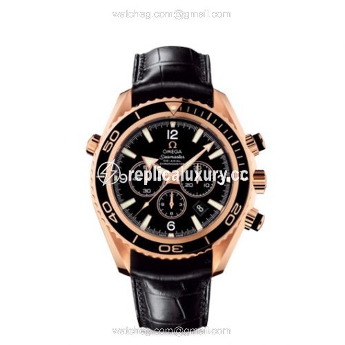 Omega Seamaster Planet Ocean 600M Co-Axial 45.5 Chronograph Red Gold / Black / Alligator 222.63.46.50.01.001