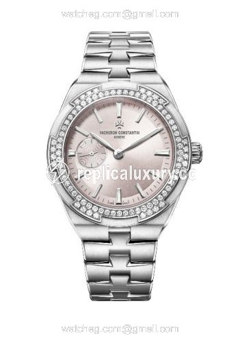 Vacheron Constantin Overseas Small Stainless Steel / Diamond / Rosy Beige 2305V/100A-B078