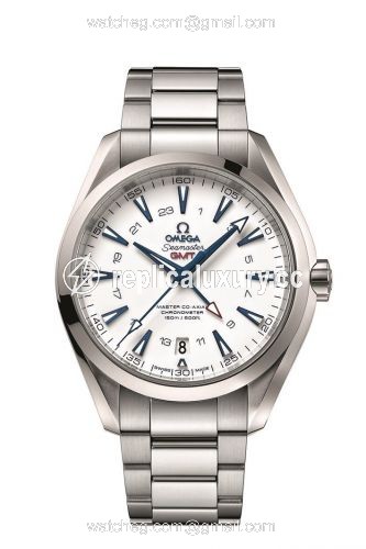 Omega Seamaster Aqua Terra 150M Co-Axial 43 GMT Titanium / White / Bracelet / GoodPlanet 231.90.43.22.04.001