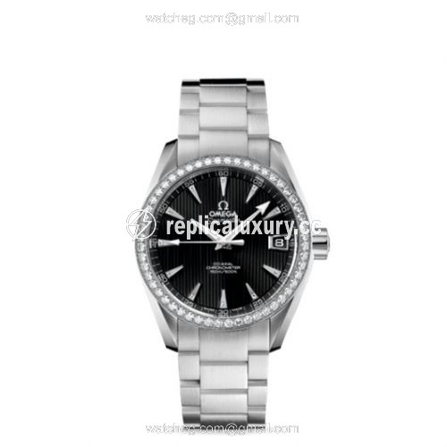 Omega Seamaster Aqua Terra 150M Co-Axial 38.5 Stainless Steel / Diamond / Black / Bracelet 231.15.39.21.51.001