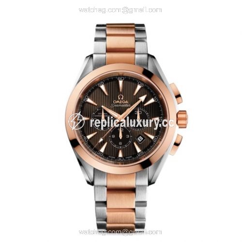 Omega Seamaster Aqua Terra 150M Co-Axial 44 Chronograph Stainless Steel / Red Gold / Grey / Bracelet 231.20.44.50.06.001