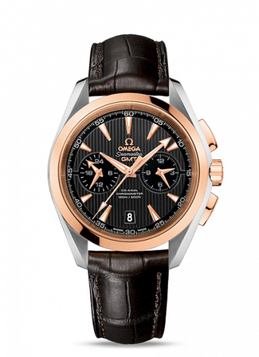 Omega Seamaster Aqua Terra 150M Co-Axial 43 GMT Chronograph Stainless Steel / Red Gold / Grey 231.23.43.52.06.001