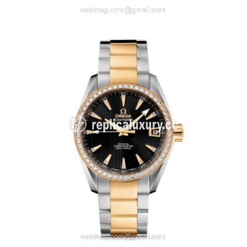 Omega Seamaster Aqua Terra 150M Co-Axial 38.5 Stainless Steel / Yellow Gold / Diamond / Black / Bracelet 231.25.39.21.51.002