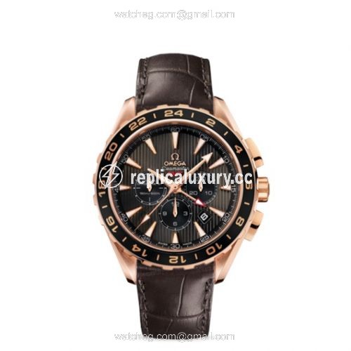 Omega Seamaster Aqua Terra 150M Co-Axial 44 GMT Chronograph Red Gold / Grey 231.53.44.52.06.001