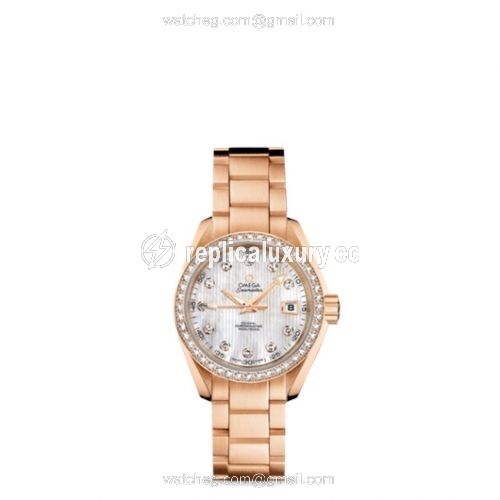 Omega Seamaster Aqua Terra 150M Co-Axial 30 Red Gold / Diamond / MOP / Bracelet 231.55.30.20.55.001