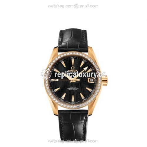 Omega Seamaster Aqua Terra 150M Co-Axial 38.5 Yellow Gold / Diamond / Black 231.58.39.21.51.002