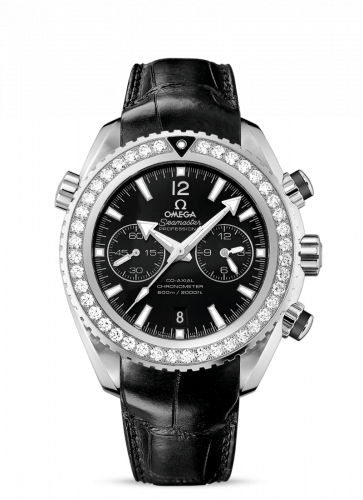 Omega Seamaster Planet Ocean 600M Co-Axial 45.5 Chronograph Stainless Steel / Diamond / Black / Alligator 232.18.46.51.01.001