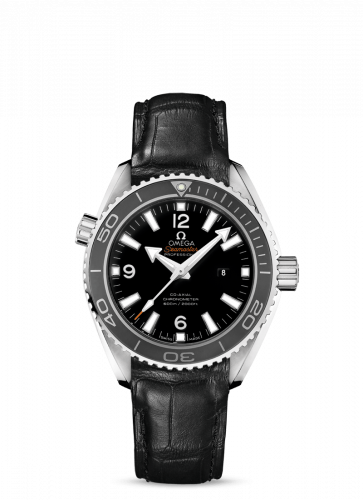 Omega Seamaster Planet Ocean 600M Co-Axial 37.5 Stainless Steel / Black / Alligator 232.33.38.20.01.001