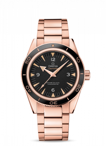 Omega Seamaster 300 Master Co-Axial Sedna Gold / Black / Bracelet 233.60.41.21.01.001