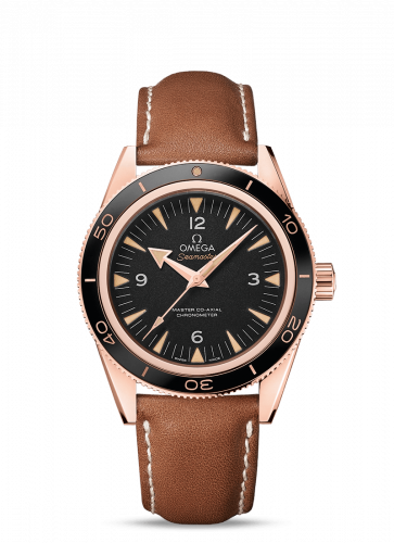 Omega Seamaster 300 Master Co-Axial Sedna Gold / Black / Strap 233.62.41.21.01.002