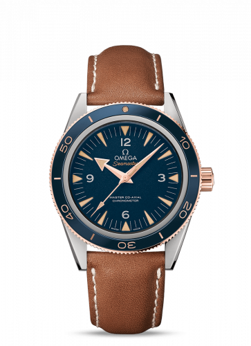 Omega Seamaster 300 Master Co-Axial Titanium / Sedna Gold / Blue / Strap 233.62.41.21.03.001