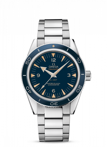 Omega Seamaster 300 Master Co-Axial Platinum / Blue / Bracelet 233.90.41.21.03.002