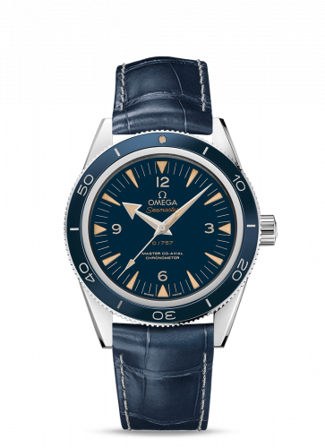 Omega Seamaster 300 Master Co-Axial Platinum / Blue / Strap 233.93.41.21.03.001