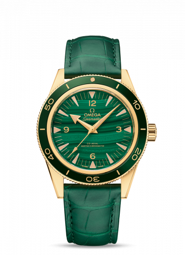 Omega Seamaster 300 Co-Axial Master Chronometer Yellow Gold / Malachite 234.63.41.21.99.001