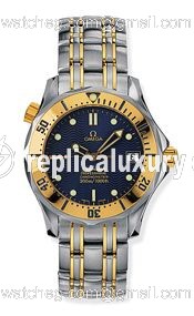 Omega Seamaster Diver 300M Automatic 36.25 Stainless Steel / Yellow Gold / Blue / Bracelet 2352.80.00