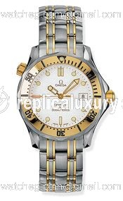 Omega Seamaster Diver 300M Quartz 36.25 Stainless Steel / Yellow Gold / White / Bracelet 2362.20.00