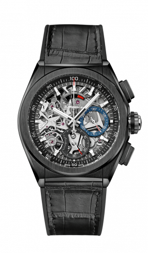 Zenith Defy El Primero 21 Black Ceramic / Skeleton / Alligator 24.9000.9004/78.R582