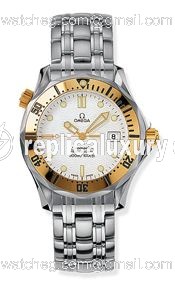 Omega Seamaster Diver 300M Quartz 36.25 Stainless Steel / Yellow Gold / White / Bracelet 2462.20.00
