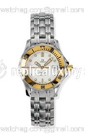 Omega Seamaster Diver 300M Quartz 28 Stainless Steel / Yellow Gold / White / Bracelet 2482.20.00