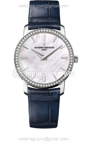 Vacheron Constantin Traditionnelle Quartz White Gold / Diamond / MOP 25558/000G-B157
