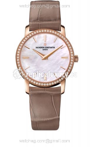 Vacheron Constantin Traditionnelle Quartz Pink Gold / Diamond / MOP 25558/000R-B156