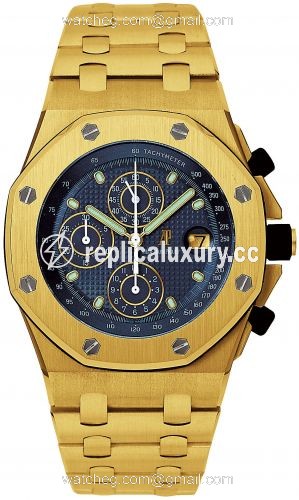 Audemars Piguet Royal Oak OffShore 25721 Chronograph Yellow Gold / Blue 25721BA.O.1000BA.02