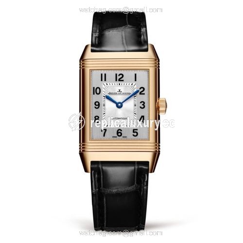 Jaeger-LeCoultre Reverso Classic Medium Duetto Pink Gold / Silver / Alligator 2572420