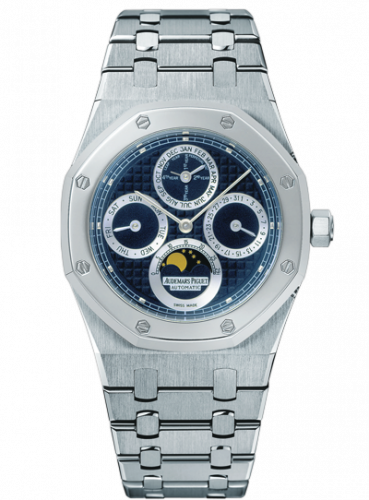 Audemars Piguet Royal Oak Perpetual Calendar Stainless Steel / Platinum / Dark Blue 25820SP.OO.0944SP.02