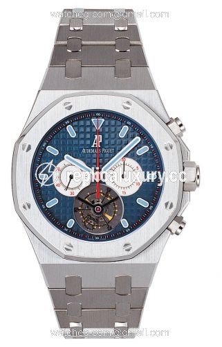 Audemars Piguet Royal Oak Tourbillon Chronograph Stainless Steel / Blue 25977ST.OO.1205ST.01