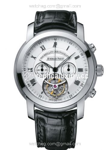 Audemars Piguet Jules Audemars Tourbillon Chronograph White Gold / Silver 26010BC.OO.D002CR.01