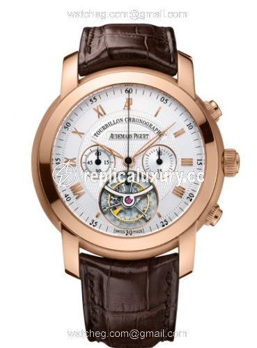 Audemars Piguet Jules Audemars Tourbillon Chronograph Pink Gold / Silver 26010OR.OO.D088CR.01