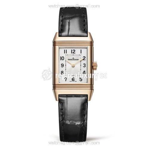 Jaeger-LeCoultre Reverso Classic Small Pink Gold / Silver / Alligator 2602540