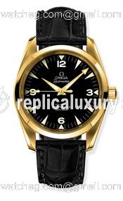 Omega Seamaster Aqua Terra 150M Co-Axial 39.2 Railmaster Yellow Gold / Black Alligator 2603.52.31