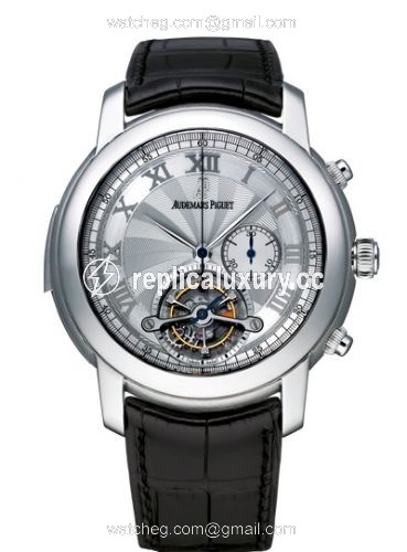 Audemars Piguet Jules Audemars Minute Repeater Tourbillon Chronograph Platinum / Silver 26050PT.OO.D002CR.01