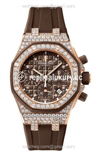 Audemars Piguet Royal Oak Offshore 26092 Lady Chronograph Pink Gold / Brown 26092OK.ZZ.D080CA.01