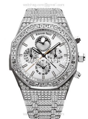 Audemars Piguet Royal Oak Grande Complication White Gold / Diamond / Silver / Bracelet 26222BC.ZZ.1197BC.01